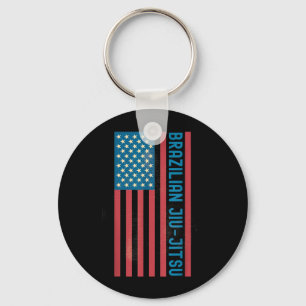 BJJ Jiu Jitsu Amerikanische USA-Flagge Distressed Schlüsselanhänger