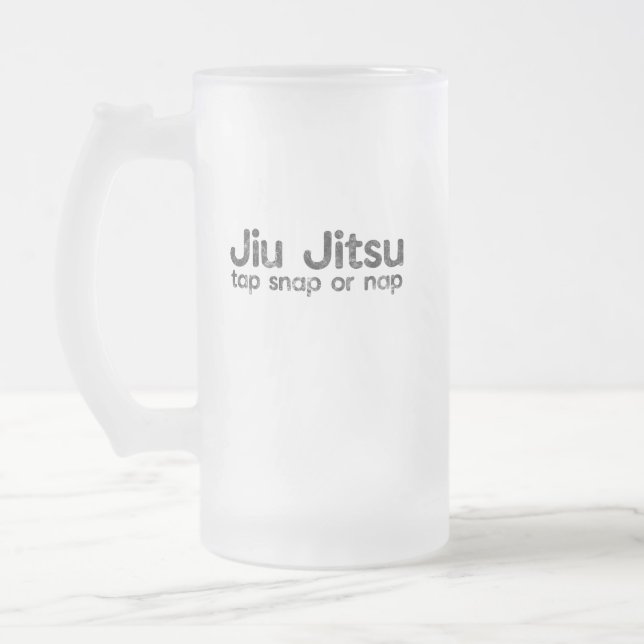 BJJ Jiu Jitsu Brasilien Kampfkünste Anstich Snap o Mattglas Bierglas (Links)