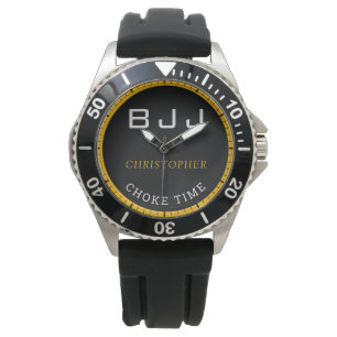 BJJ Jiu Jitsu Personalisiert Choke Time Black Men' Armbanduhr