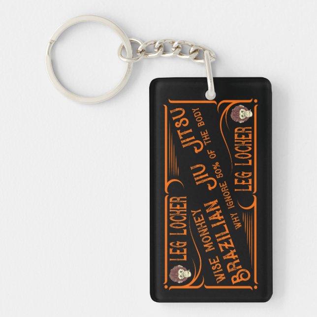BJJ Leg Lock noir et orange brésilien Jiu Jitsu (Devant)