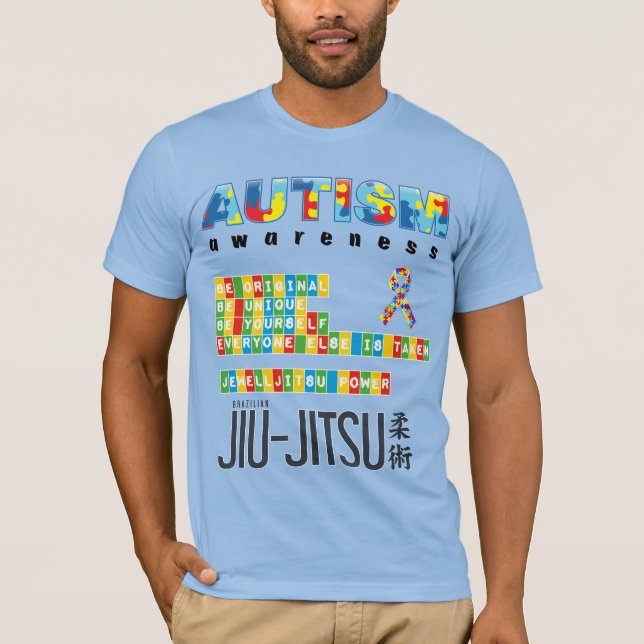 BJJ mit Autismus-T - Shirt (Vorderseite)