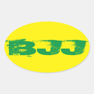 BJJ Oval-Aufkleber Ovaler Aufkleber