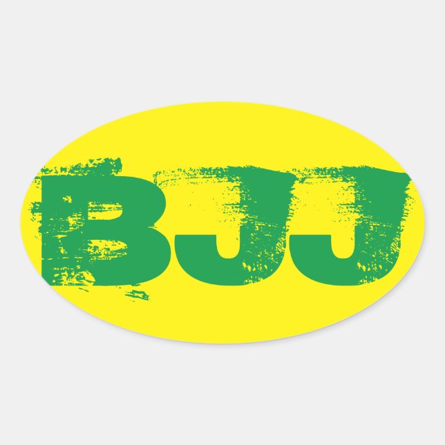 BJJ Oval Sticker (Vorderseite)