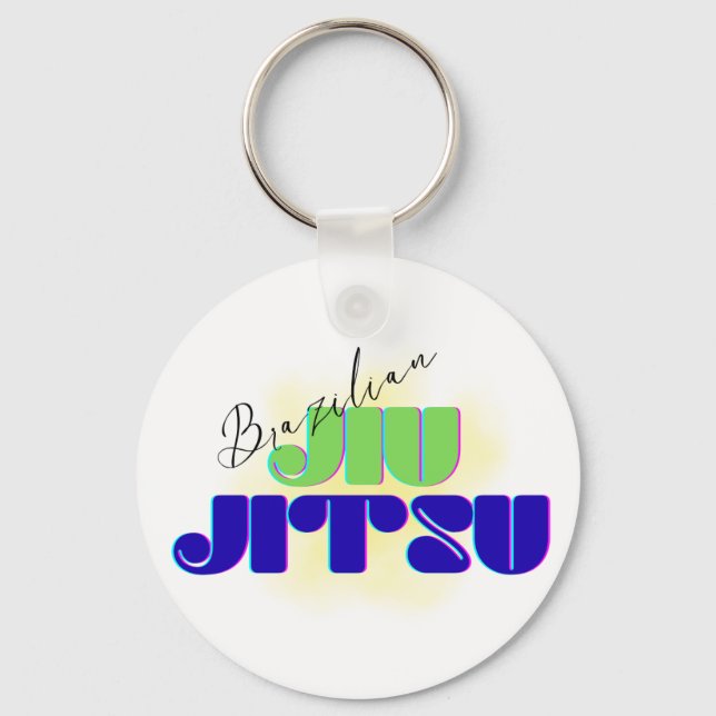 BJJ-Schlüsselanhänger - brasilianische Farben Schlüsselanhänger (Vorderseite)