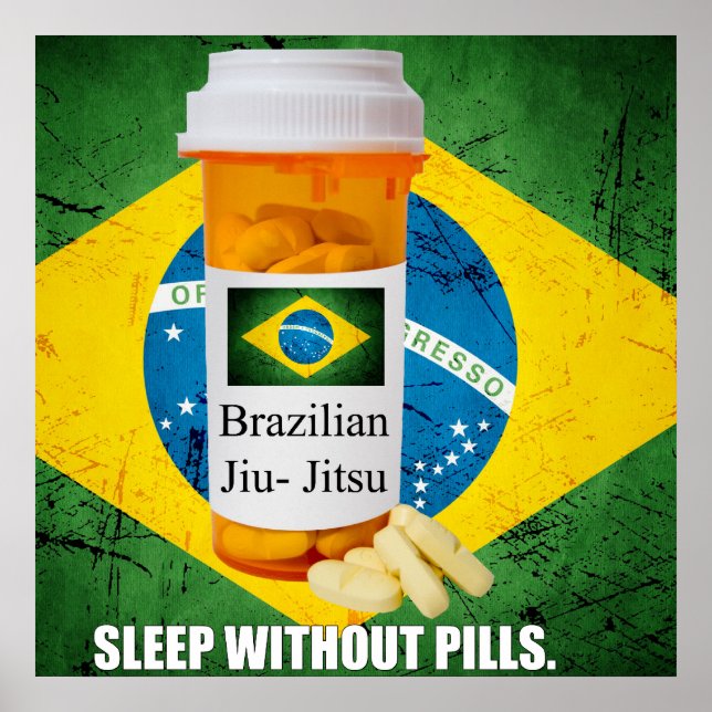 BJJ Sleep Without Pills Grand Poster (Devant)