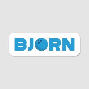 Bjorn Bowling Namensschild