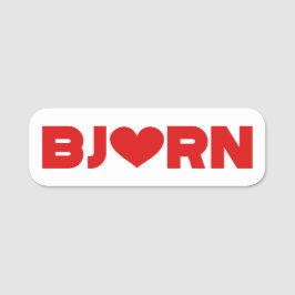 Bjorn Liebe Namensschild