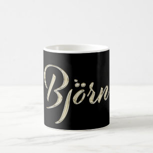Björn Name whitegold Tasse Teetasse Kaffeetasse