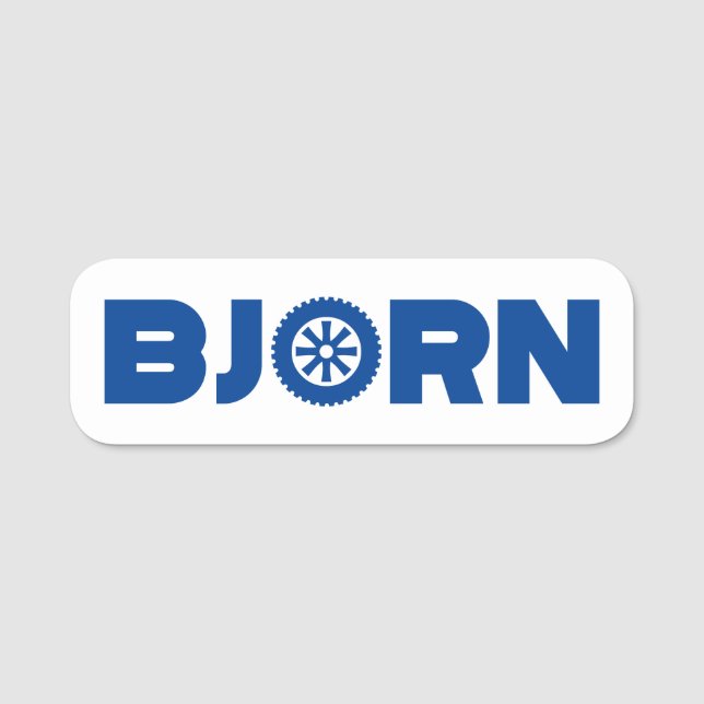 Bjorn Petrol Head Namensschild (Vorderseite)