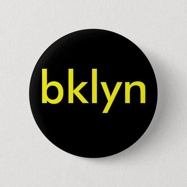 bklyn Knopfschwarzes/-GELB Button (Vorderseite)
