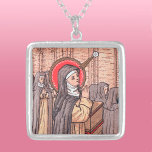 Bl. Imelda Lambertinis Wunder (Detail; VVP 010) Versilberte Kette<br><div class="desc">Geboren in eine edle Familie von Bologna, Italien, war der Selige Imelda Lambertini (1322-1333) ein vortrefflich religiöses Kind, das den Heiligen Agnes von Rom gewidmet war; Maria, Königin des Himmels; und der Heilige Eucharistie. Im Alter von fünf Jahren baute sie ein Oratorium in ihrer Zuhause. Im Alter von neun Jahren...</div>