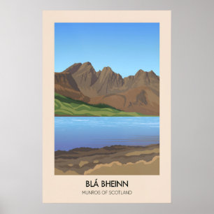 Bla Bheinn Munros von Schottland Reiseplakat Poster