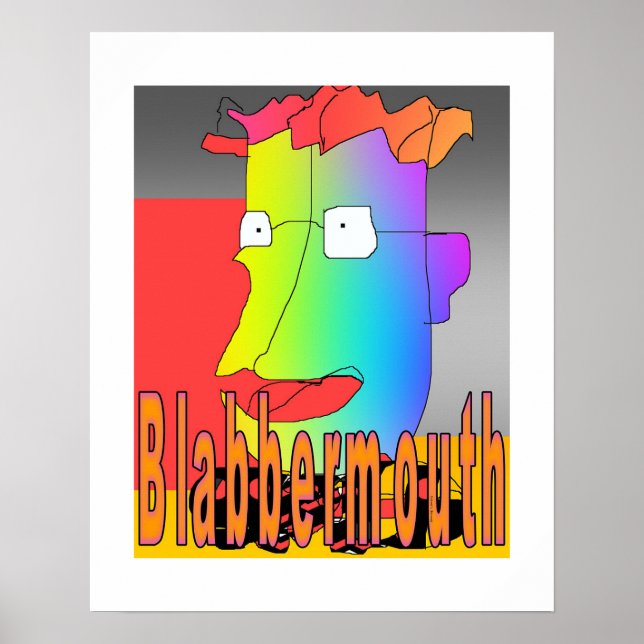 Blabbermouth Affiche comique Bordure blanche (Devant)