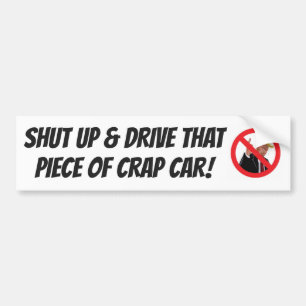BLABER-MOUTH-TEXTERS BOMPER STICKER "FERME..."