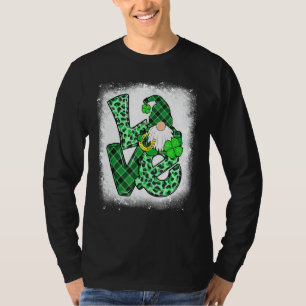 Blached LIEBE St Patricks Day Gnomes Kleeblatt für T-Shirt