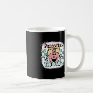 Blached Peace Out 100 Days of School Smile Face 1 Kaffeetasse