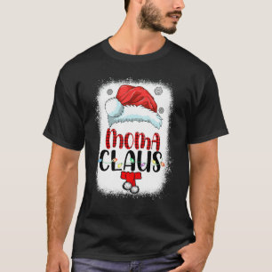 Blached Santa Moma Claus Weihnachts Matching Famil T-Shirt