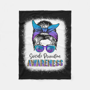 Blached Suicide Prevention Awareness Week Messy B Fleecedecke