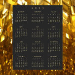 Black 2024 Full Year Calendar Zuhause Kühlschrankm Magnetisches Trockenlöschblatt<br><div class="desc">Maßgeschneiderte, elegante Schrift-Typografie, schlicht, elegant, schwarz und Imitat gold, 2024 Kalender, Zuhause Room Office Kühlschrankmagnet Magnetblatt. Ein großartiges Geschenk für Weihnachten, Ferien, neue Jahre und mehr, für Ihre Liebsten, Mitarbeiter, Mitarbeiter, Peers, Mitarbeiter, Mitarbeiter, Familie und Freunde. Ideal für Zuhause- und Büroanwendungen, Werbeaktion, Werbung, Branding, Marketing, Firmengeschenk und vieles mehr, für...</div>