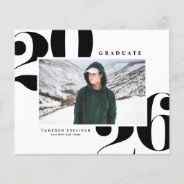 Black 2025 Fett Typografy Foto Abschluss