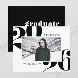 Black 2025 Fett Typografy Foto Abschluss