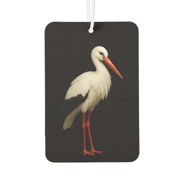 Black 4 Luxe Car Air Fresheners, Graceful Stork Autolufterfrischer (Rückseite)