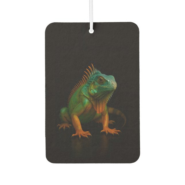 Black 4 Luxe Car Air Fresheners, Green Iguana Autolufterfrischer (Vorderseite)
