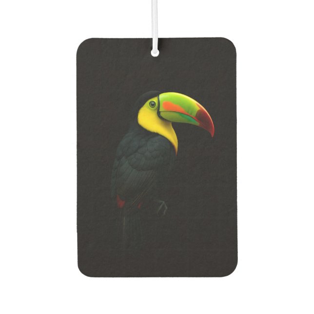 Black 4 Luxe Car Air Fresheners, Keel Billed Tucan Autolufterfrischer (Vorderseite)