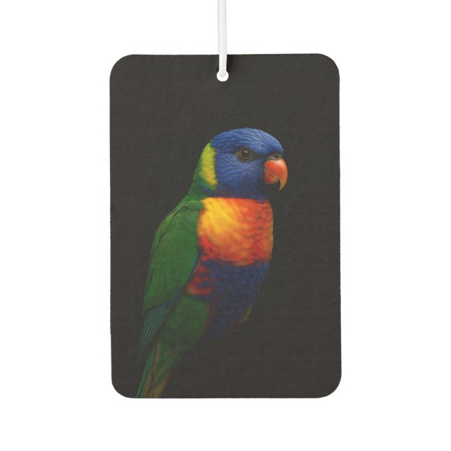 Black 4 Luxe Car Air Fresheners, Lorikeet Parrot Autolufterfrischer (Vorderseite)