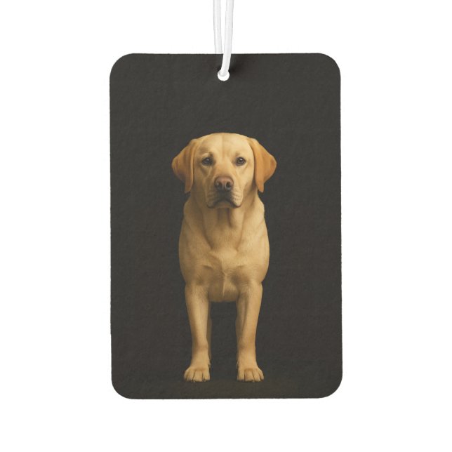 Black 4 Luxe Car Air Fresheners Minimal Labrador Autolufterfrischer (Rückseite)