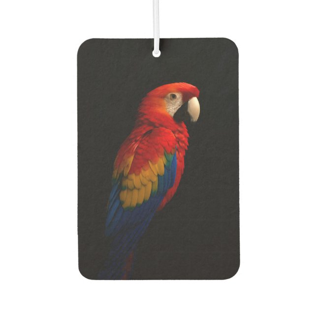 Black 4 Luxe Car Air Fresheners, Scarlet Parrot Autolufterfrischer (Vorderseite)