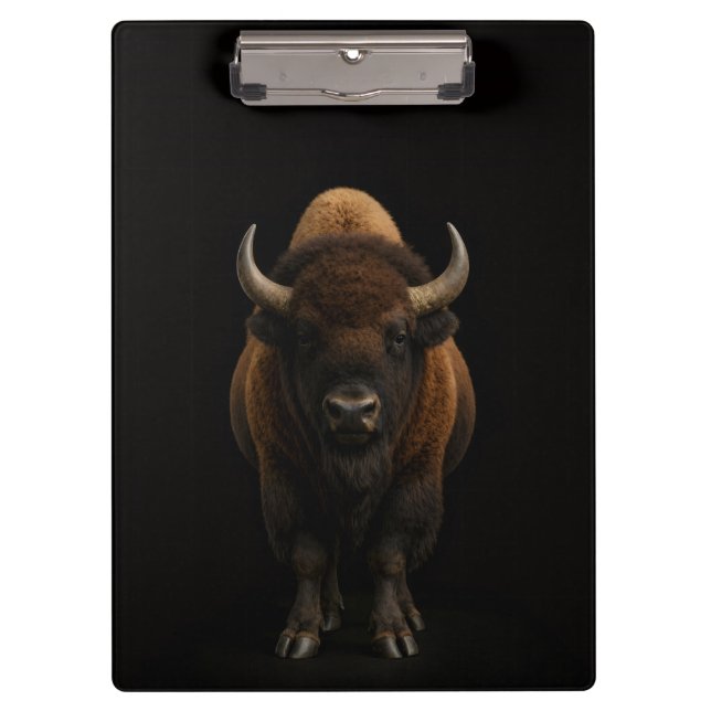Black 4 Luxe Clipboard, American Bison Klemmbrett (Vorderseite)