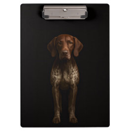 Black 4 Luxe Clipboard, German Pointer Dog Klemmbrett