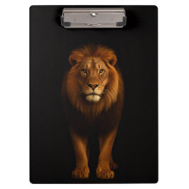Black 4 Luxe Clipboard, Majestic Lion Klemmbrett