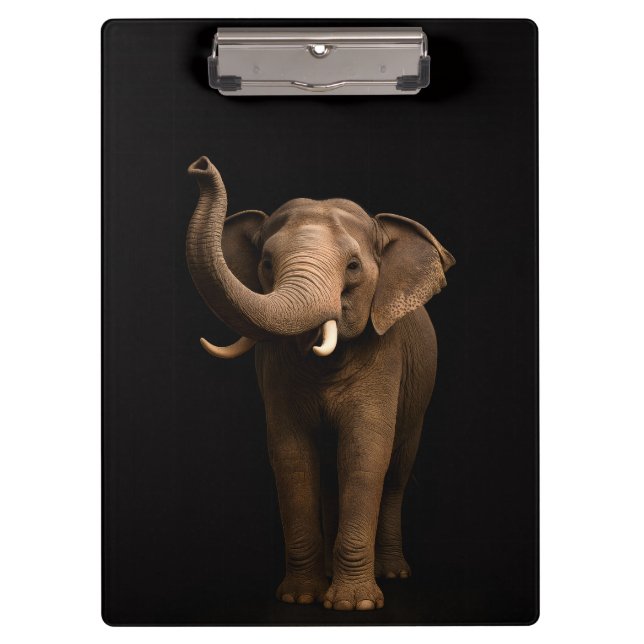 Black 4 Luxe Clipboard, Mighty Elephant Klemmbrett (Vorderseite)