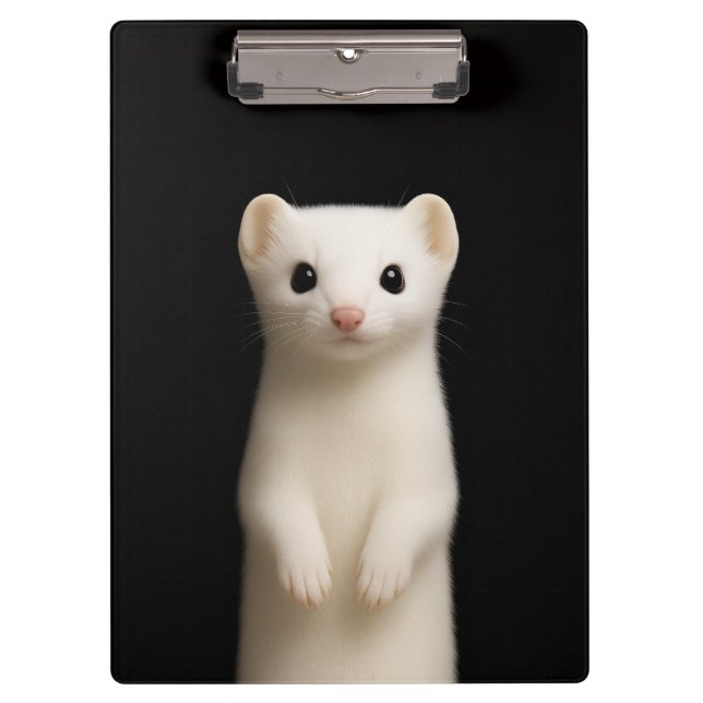 Black 4 Luxe Clipboard, Stylish Ermine Klemmbrett (Vorderseite)