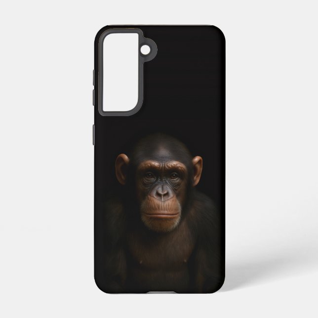 Black 4 Luxe  Galaxy S21 Case, Serene Chimpanzee Samsung Galaxy Hülle (Rückseite)