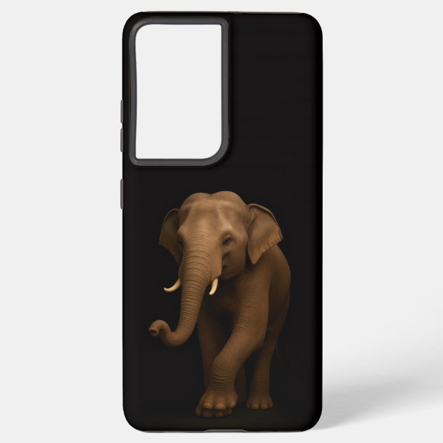 Black 4 Luxe Galaxy S21 Plus, Indian Elephant Samsung Galaxy Hülle (Rückseite)