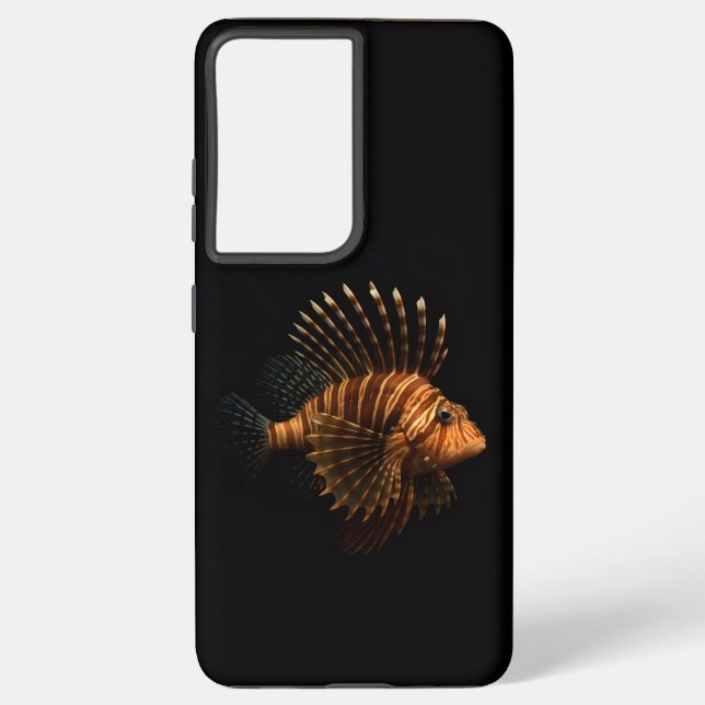 Black 4 Luxe Galaxy S21 Plus, Red Lionfish Samsung Galaxy Hülle (Rückseite)