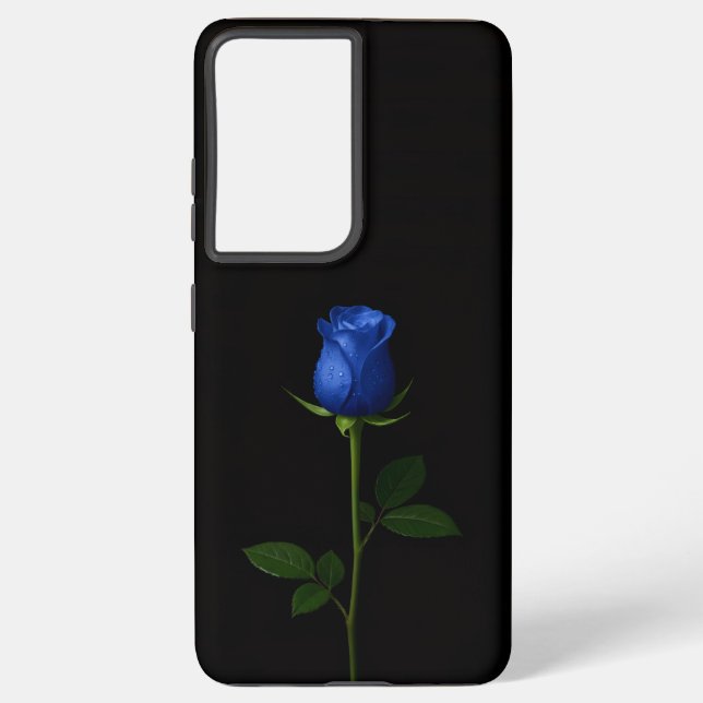 Black 4 Luxe Galaxy S21 Ultra, Midnight Blue Rose Samsung Galaxy Hülle (Rückseite)