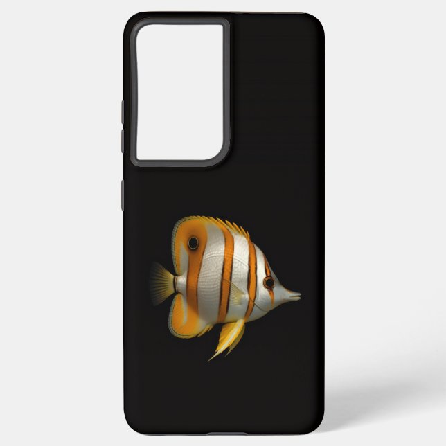 Black 4 Luxe Galaxy S21 Ultra, Reef Butterflyfish Samsung Galaxy Hülle (Rückseite)