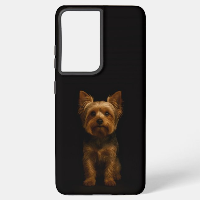 Black 4 Luxe Galaxy S21 Ultra, Yorkshire Terrier Samsung Galaxy Hülle (Rückseite)