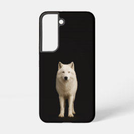 Black 4 Luxe Galaxy S22 Case, Ivory Arctic Wolf Samsung Galaxy Hülle