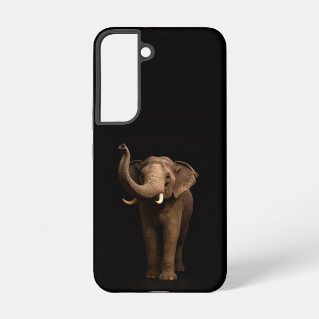 Black 4 Luxe Galaxy S22 Case, Mighty Elephant Samsung Galaxy Hülle (Rückseite)