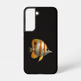 Black 4 Luxe Galaxy S22 Case, Reef Butterflyfish Samsung Galaxy Hülle