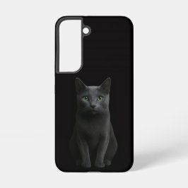 Black 4 Luxe Galaxy S22 Case, Russian Blue Cat Samsung Galaxy Hülle