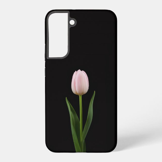 Black 4 Luxe Galaxy S22 Plus, Blush Pink Tulip Samsung Galaxy Hülle (Rückseite)