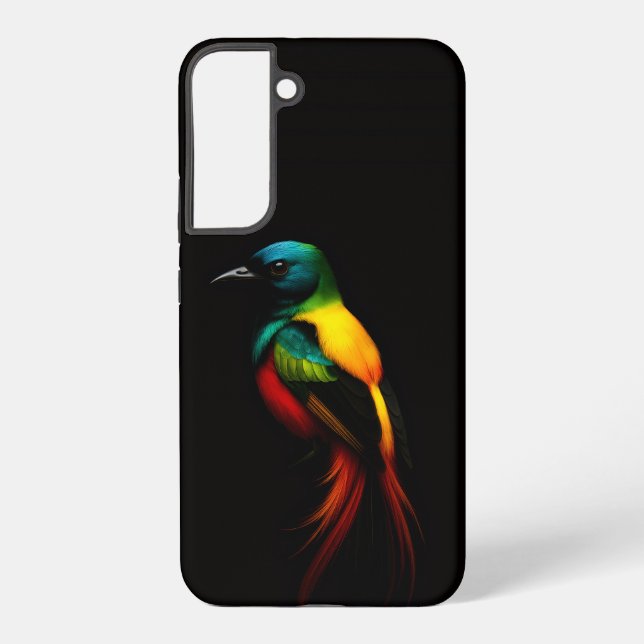 Black 4 Luxe Galaxy S22 Plus Case, Rainbow Bird Samsung Galaxy Hülle (Rückseite)