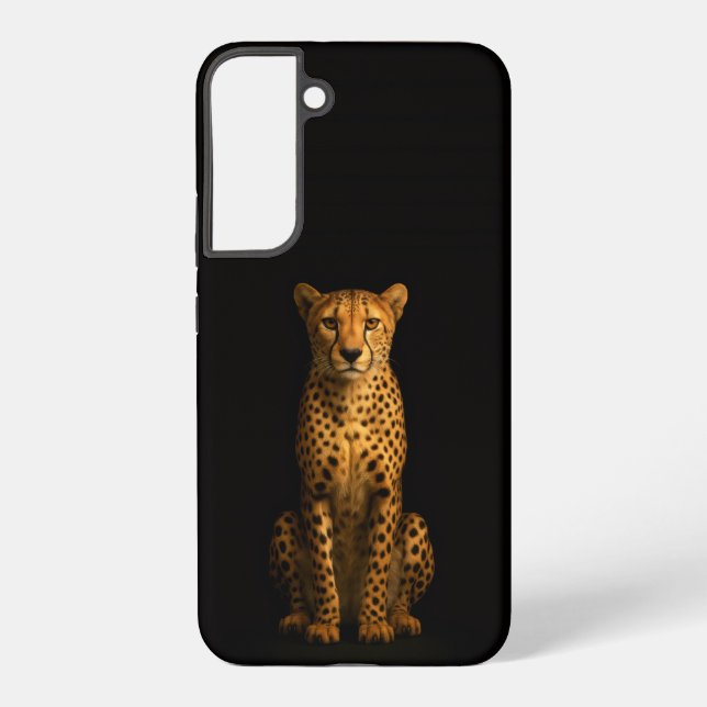 Black 4 Luxe Galaxy S22 Plus, Sleek Cheetah Samsung Galaxy Hülle (Rückseite)
