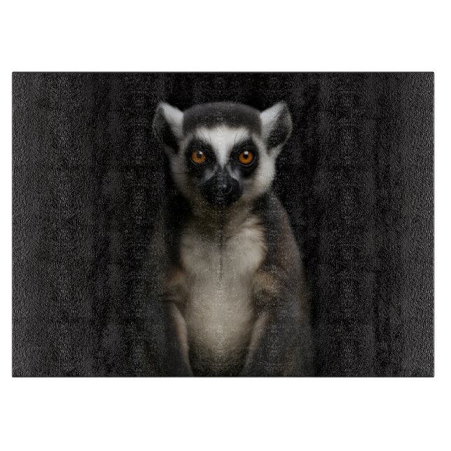 Black 4 Luxe Glass board Gentle Lemur Schneidebrett (Vorderseite)